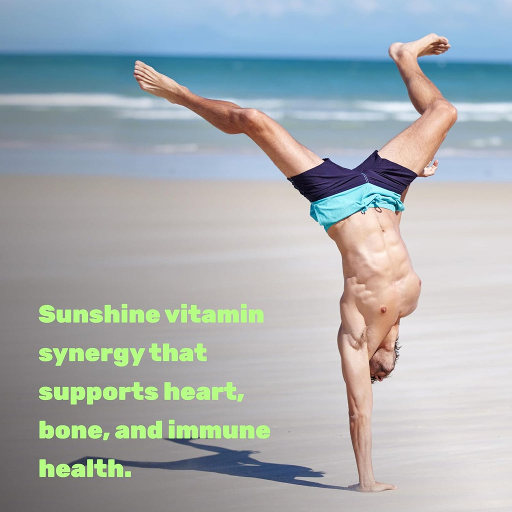 D3 & K2 MK-7 Synergy Complex | Supports Immune, Bone & Dental Health | 250 Easy-Swallow Softgels with Coconut Oil